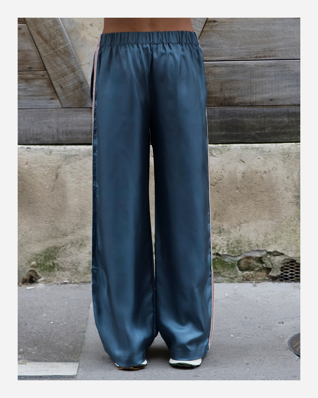 ABBY PANTS IN TEAL BLUE/ROSE