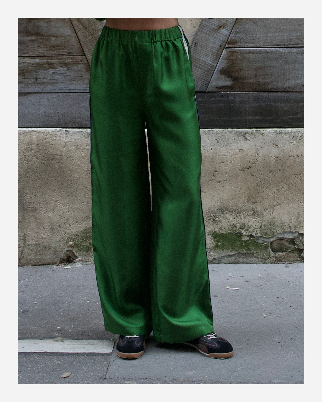 ABBY PANTS IN GREEN/WHITE