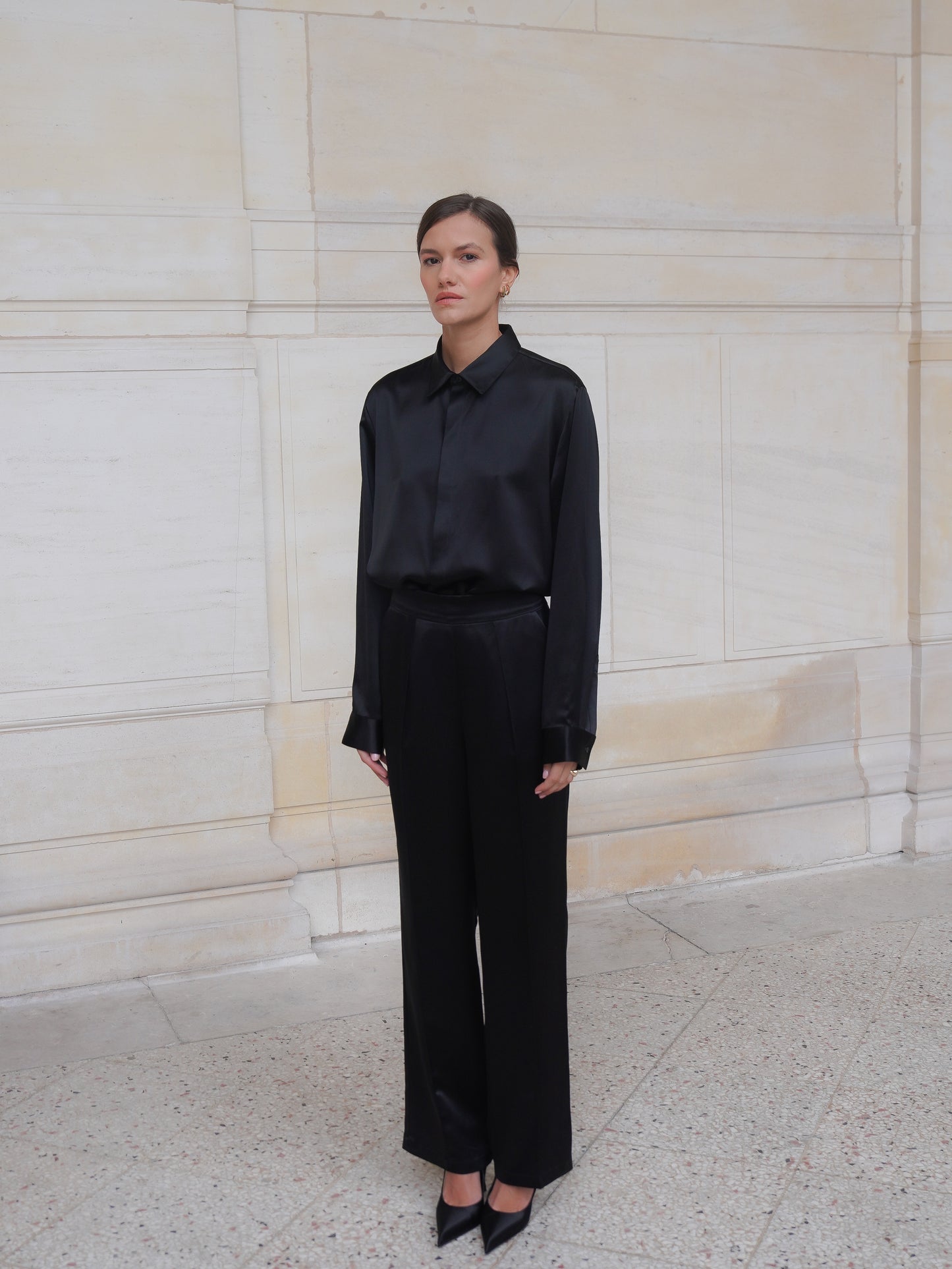 EDEN TROUSERS IN PURE BLACK