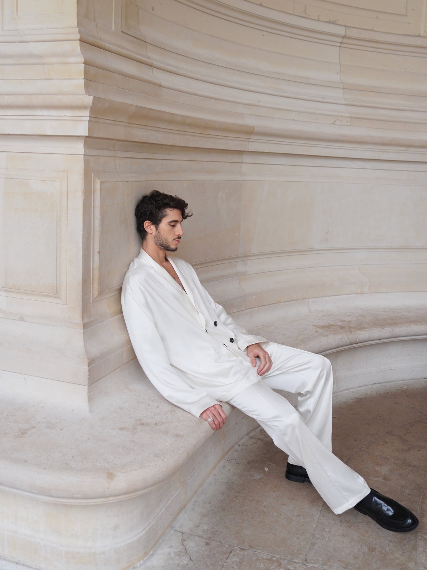 EDEN TROUSERS IN PURE IVORY