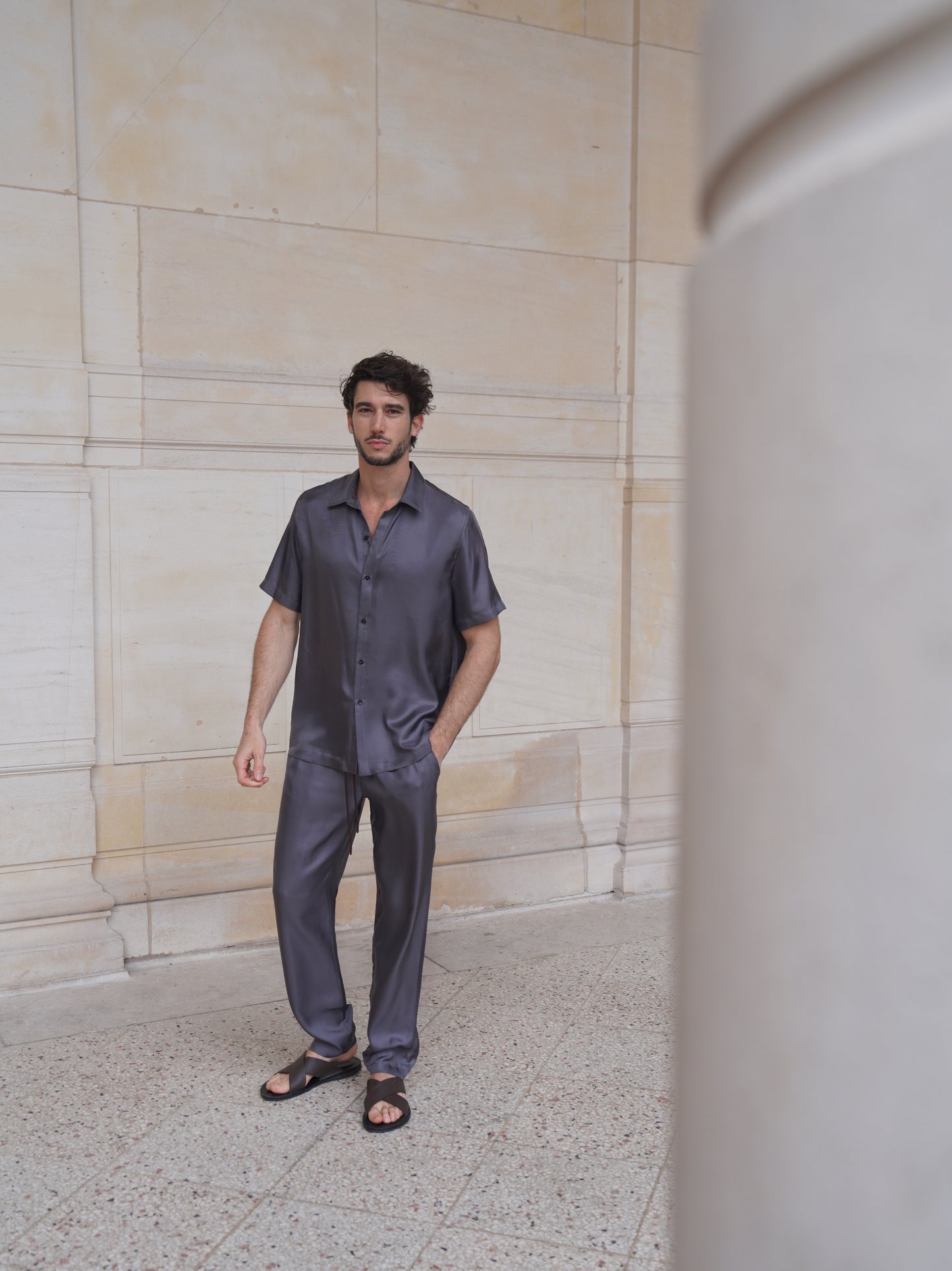 RYDER TROUSERS IN ASH GRAY
