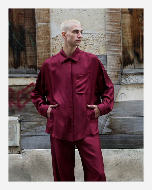 MURRAY SHIRT IN MERLOT