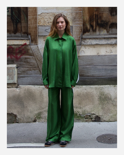 ABBY PANTS IN GREEN/WHITE