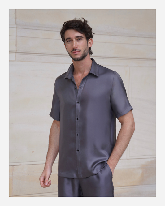 JAMES SHIRT IN ASH GRAY