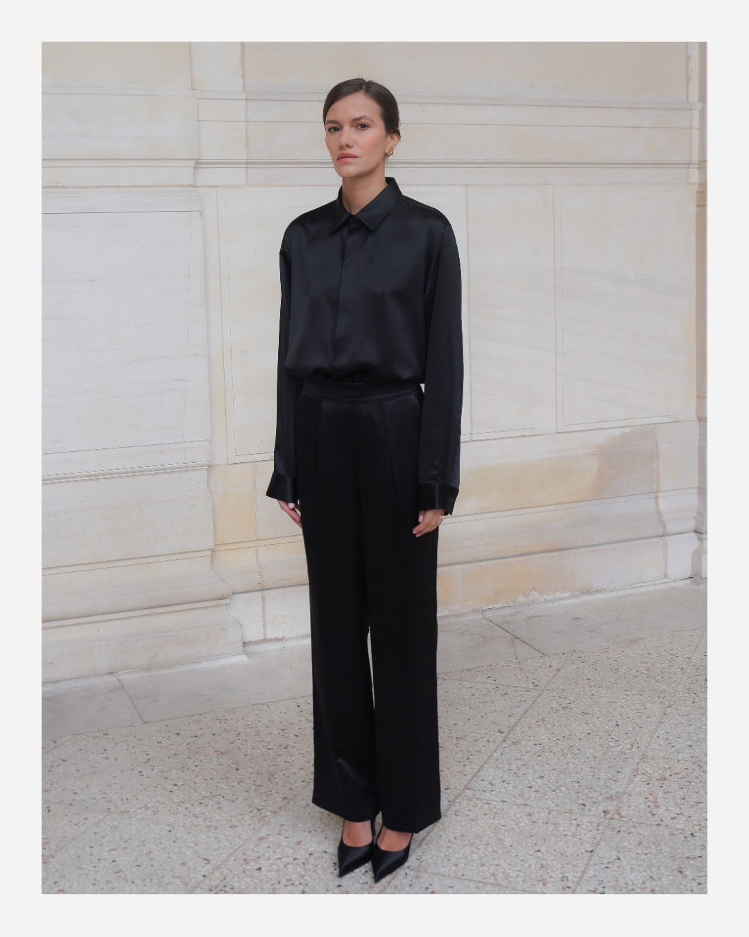 EDEN TROUSERS IN PURE BLACK