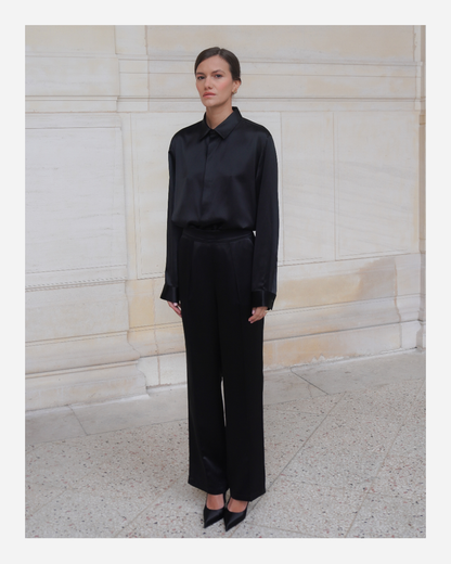 EDEN TROUSERS IN PURE BLACK