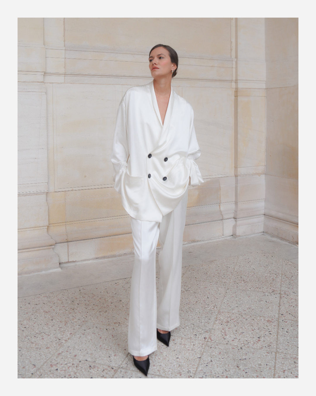 EDEN TROUSERS IN PURE IVORY