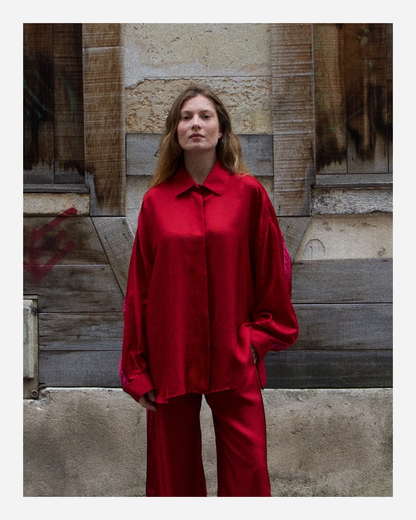 LILLY SHIRT IN RED/PINK