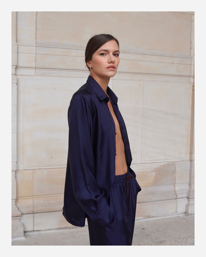 SAVOY SHIRT IN OXFORD BLUE