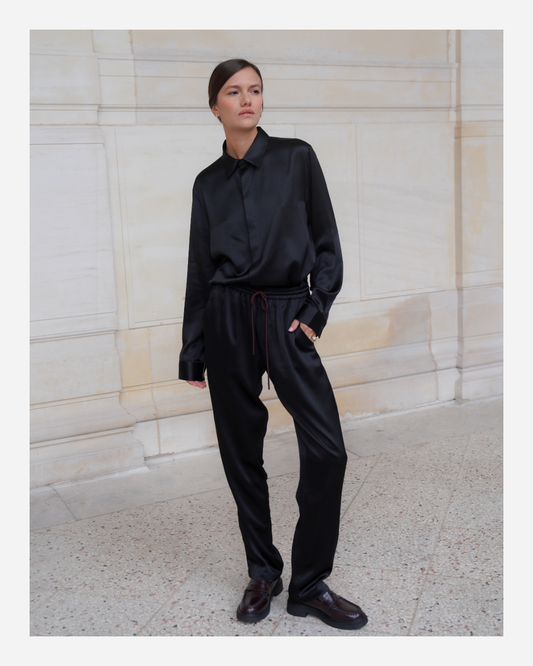 RYDER TROUSERS IN PURE BLACK