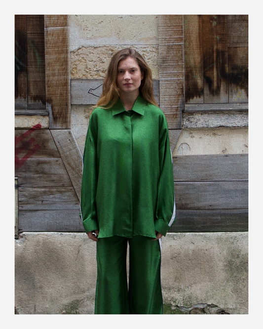 LILLY SHIRT IN GREEN/WHITE