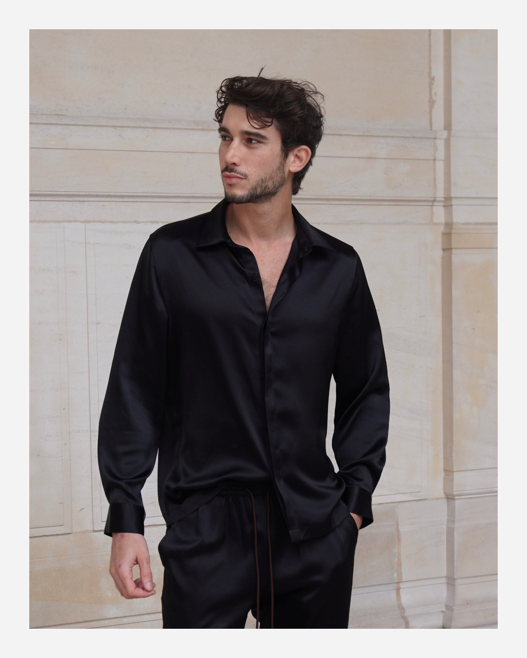 SAVOY SHIRT IN PURE BLACK