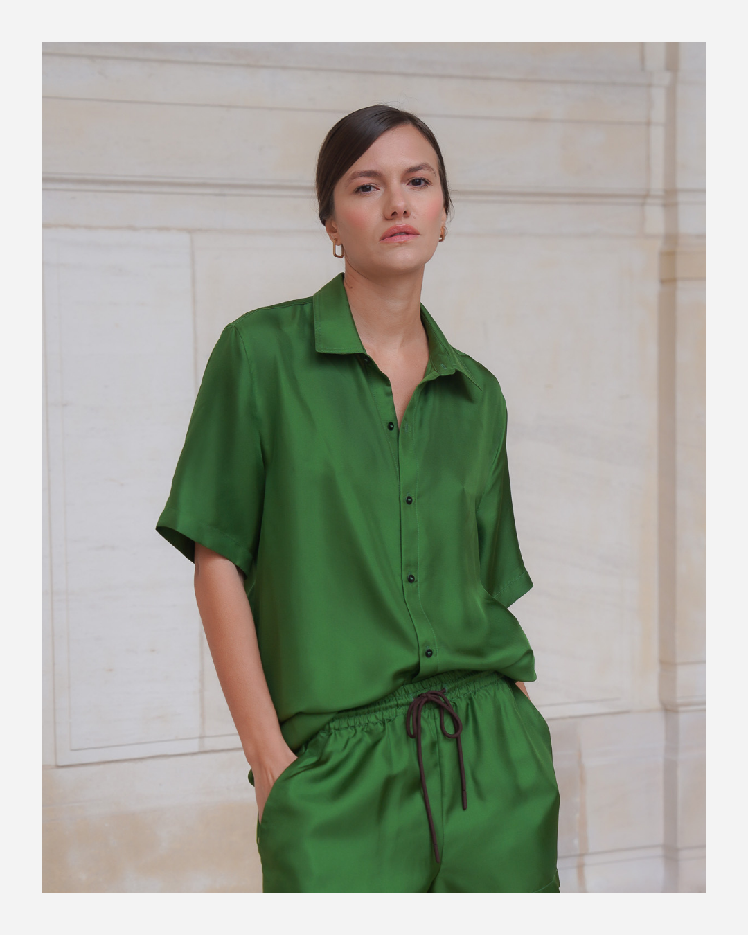 JAMES SHIRT IN GRASS GREEN