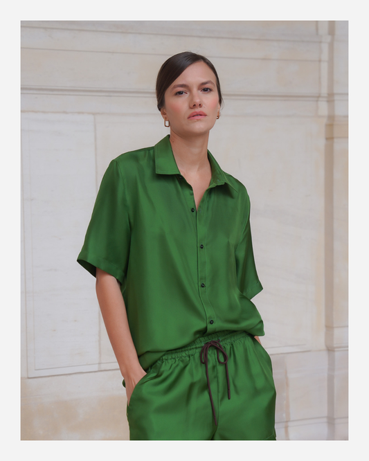 JAMES SHIRT IN GRASS GREEN