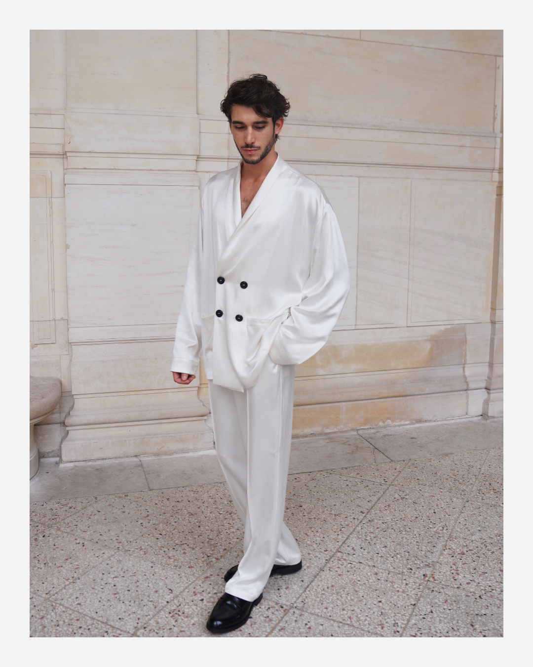 EDEN TROUSERS IN PURE IVORY