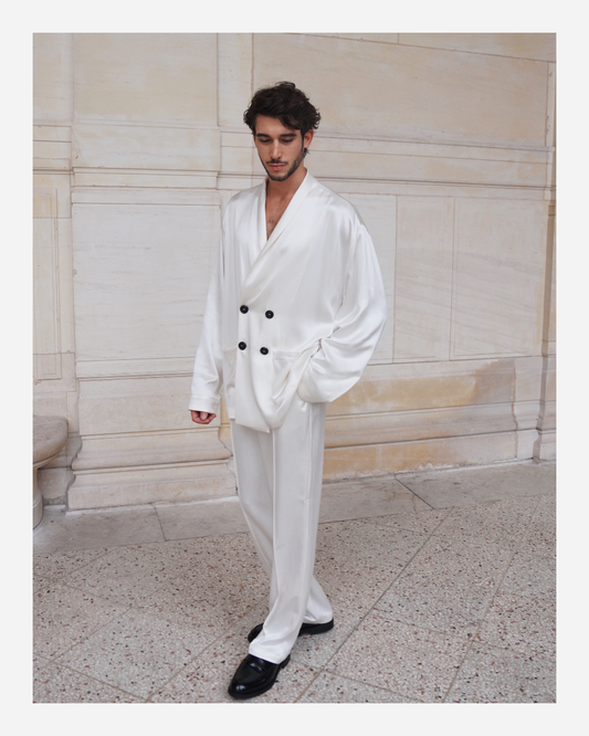 EDEN TROUSERS IN PURE IVORY