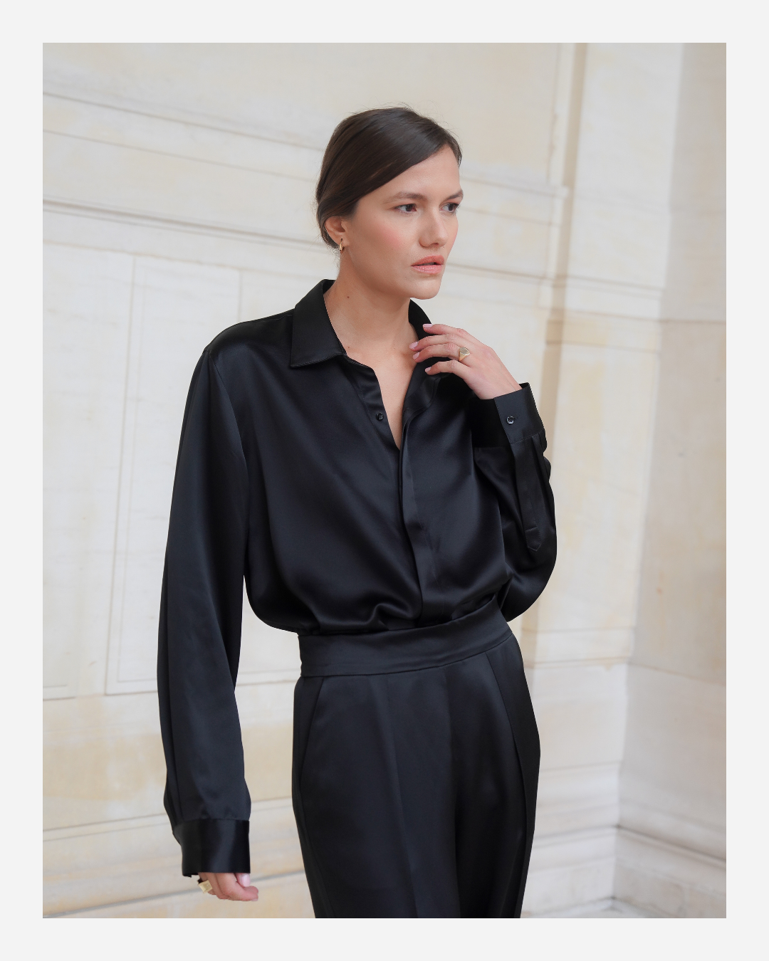 SAVOY SHIRT IN PURE BLACK