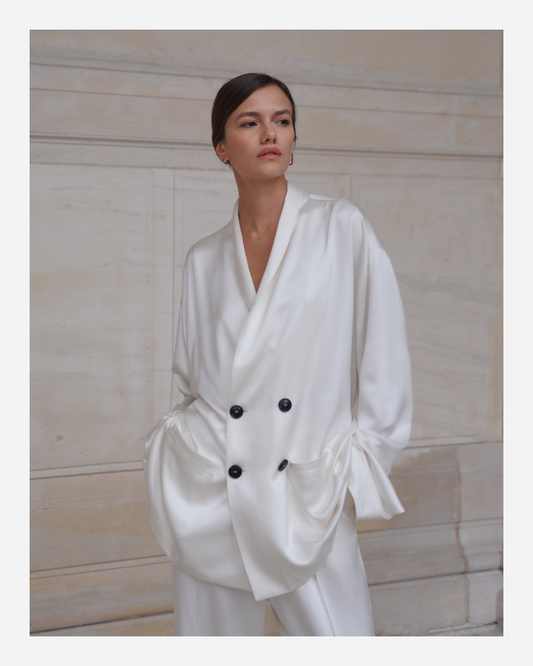 ASTOR JACKET IN PURE IVORY