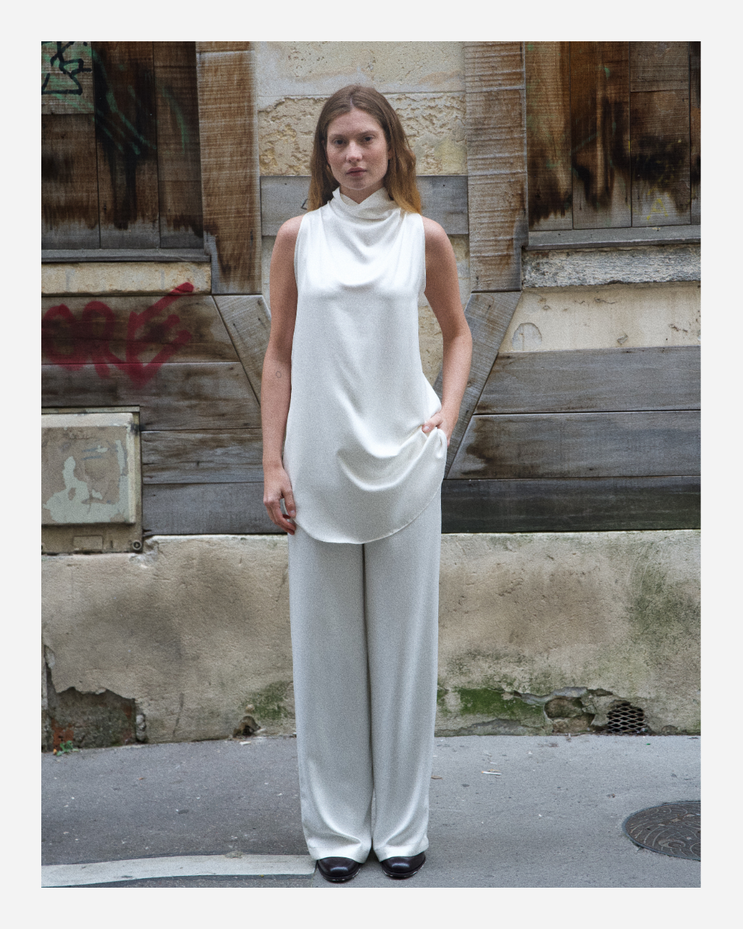 EDEN TROUSERS IN PURE IVORY