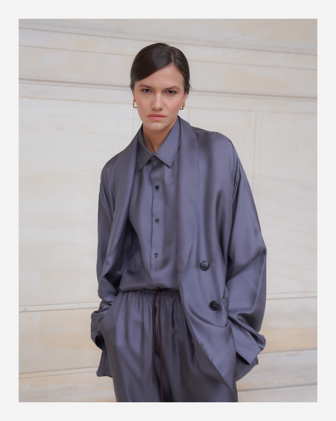 JAMES SHIRT IN ASH GRAY