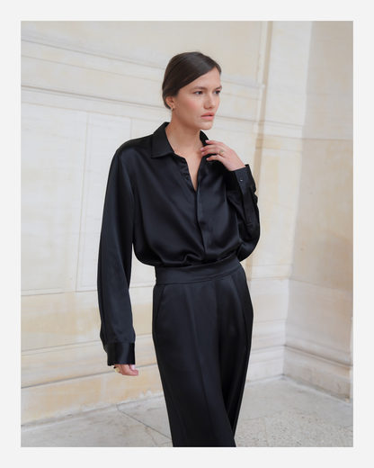 EDEN TROUSERS IN PURE BLACK