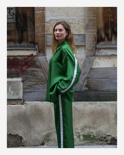 LILLY SHIRT IN GREEN/WHITE