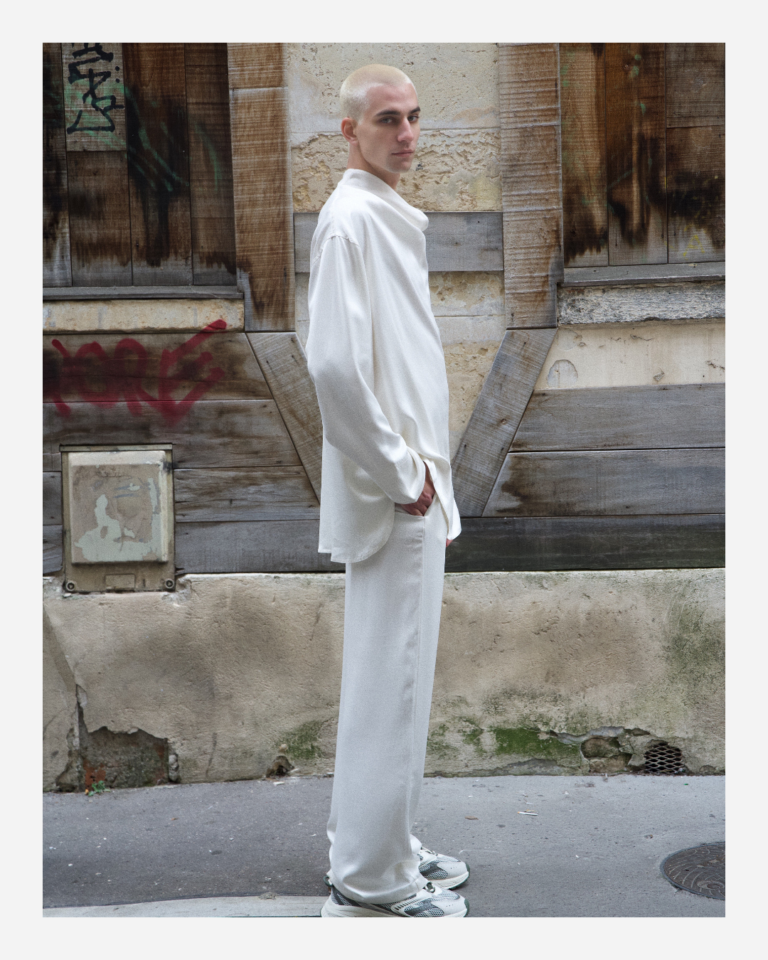 EDEN TROUSERS IN PURE IVORY