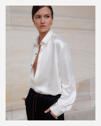 SAVOY SHIRT IN PURE IVORY