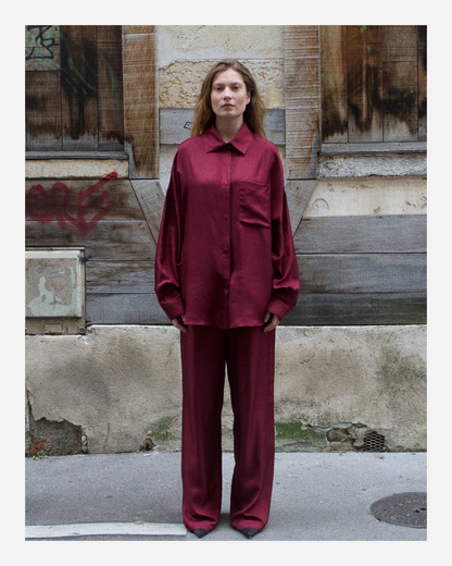 YORK TROUSERS IN MERLOT