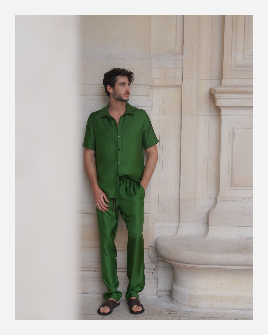 JAMES SHIRT IN GRASS GREEN