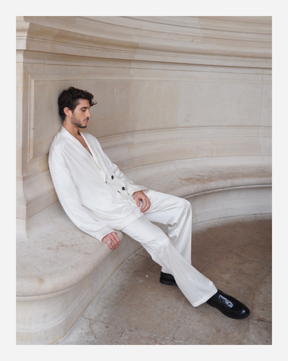 EDEN TROUSERS IN PURE IVORY