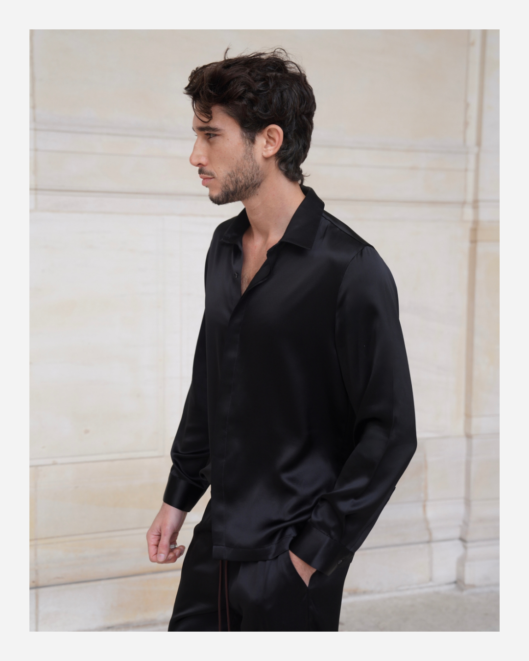 SAVOY SHIRT IN PURE BLACK