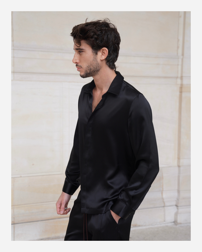 SAVOY SHIRT IN PURE BLACK