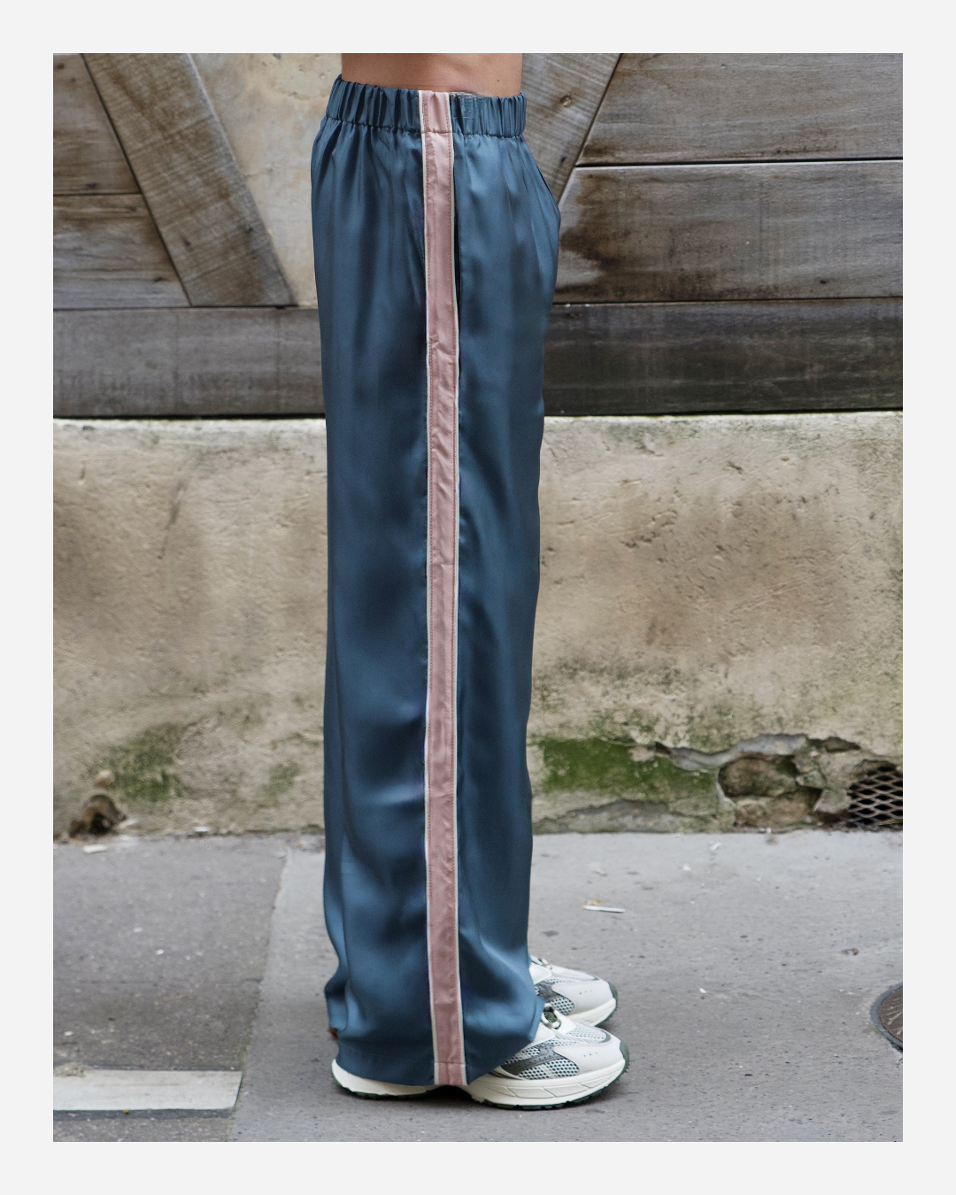 ABBY PANTS IN TEAL BLUE/ROSE