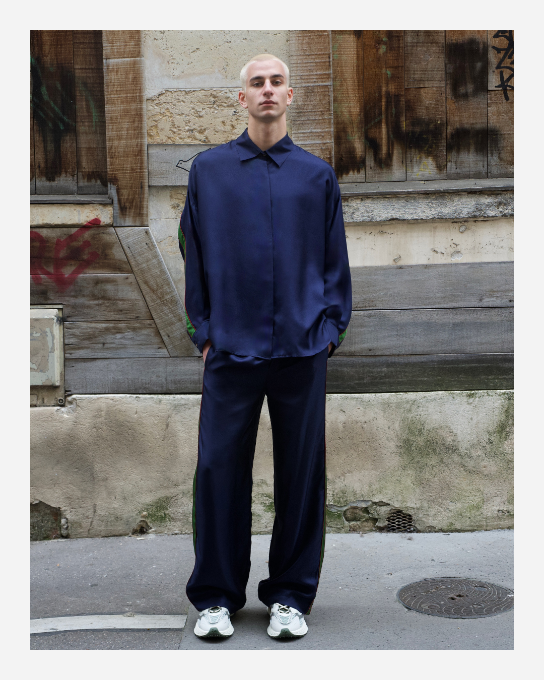 ABBY PANTS IN INDIGO BLUE/GREEN