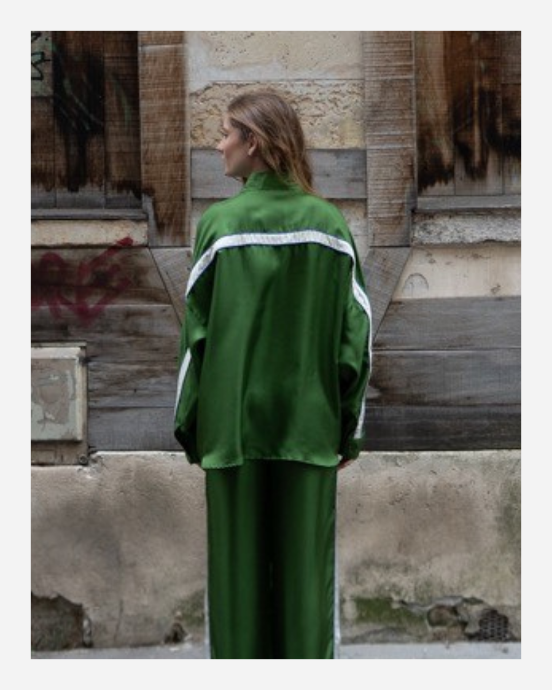 LILLY SHIRT IN GREEN/WHITE