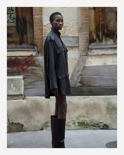 BYRON CARGO IN BLACK WASHED