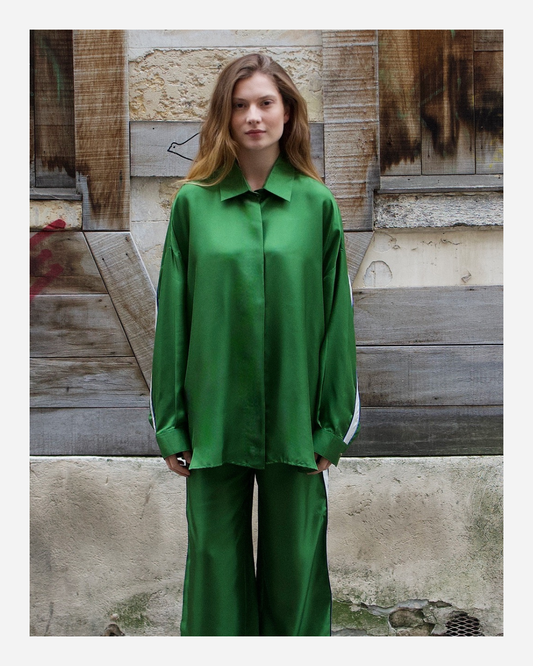 LILLY SHIRT IN GREEN/WHITE