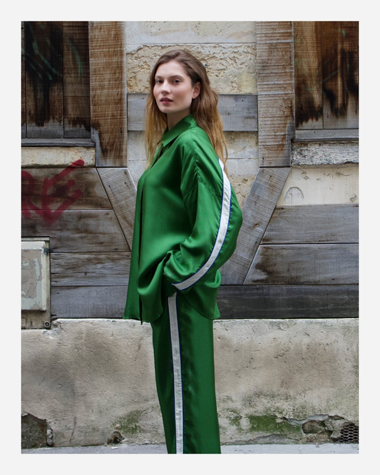 LILLY SHIRT IN GREEN/WHITE