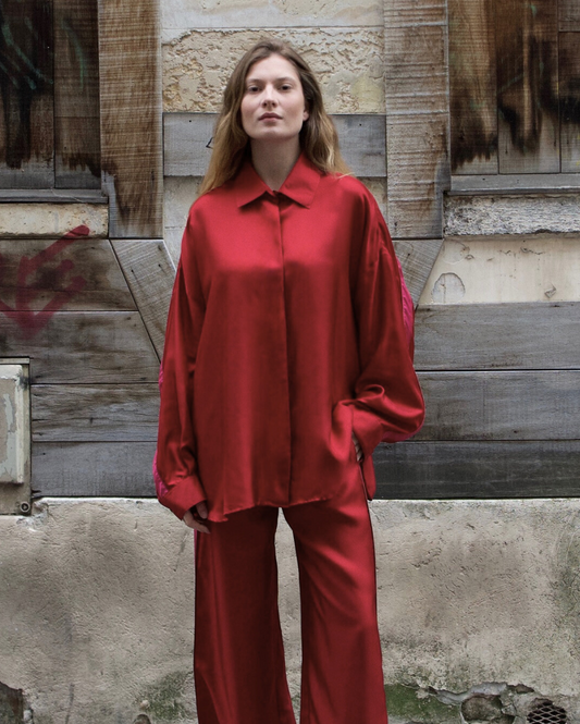 LILLY SHIRT IN RED/PINK