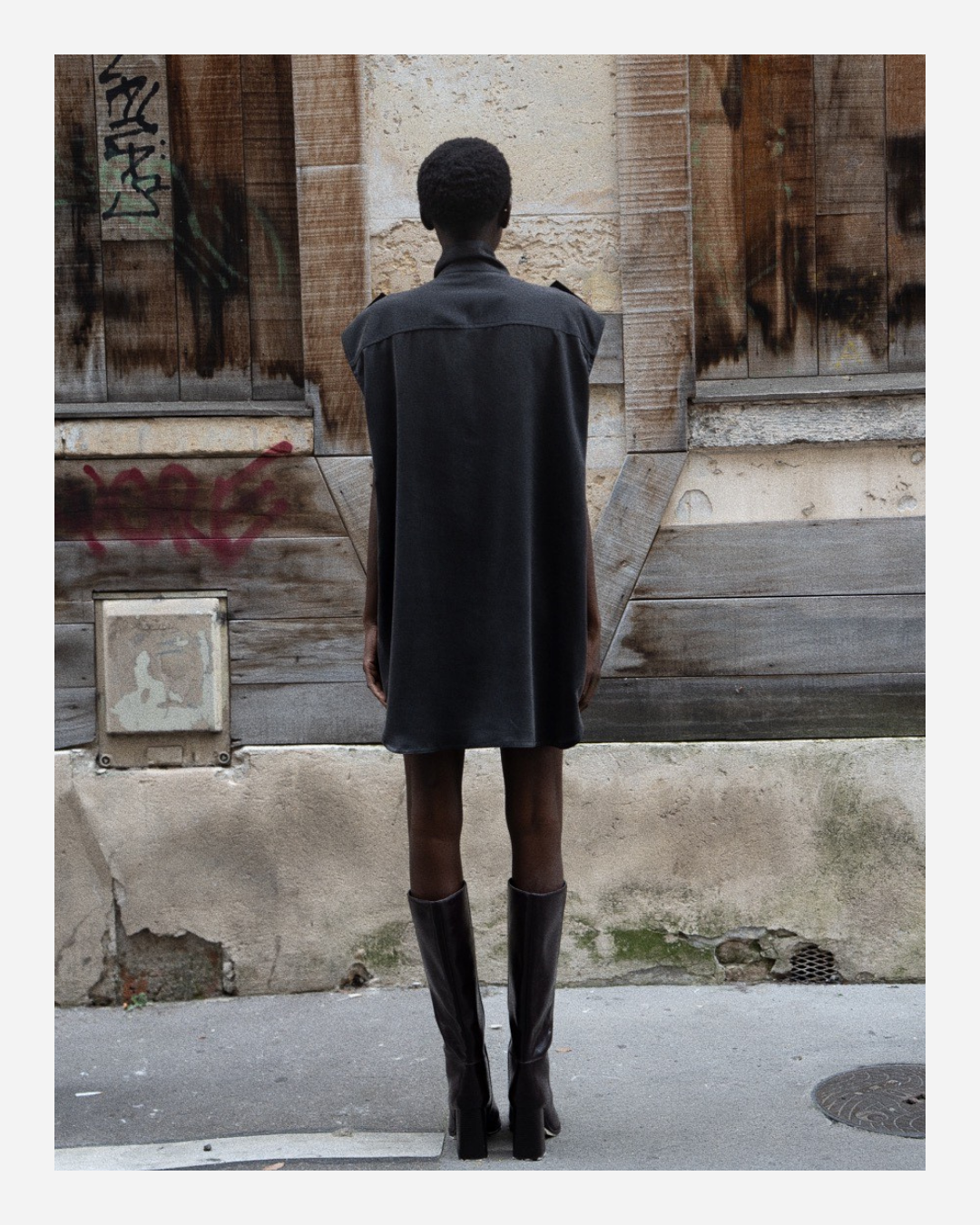 ELIOT CARGO IN BLACK WASHED SATIN