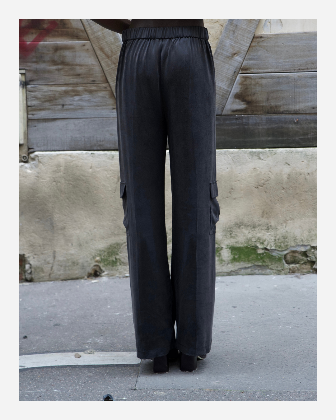 HERVEY CARGO TROUSERS BLACK WASHED