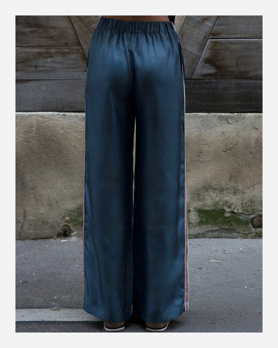 ABBY PANTS IN TEAL BLUE/ROSE