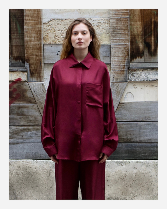 MURRAY SHIRT IN MERLOT