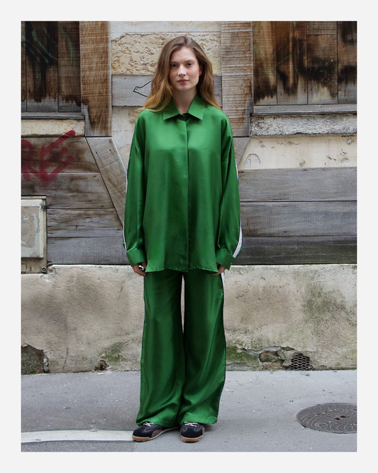 ABBY PANTS IN GREEN/WHITE