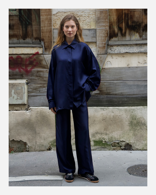 ABBY PANTS IN INDIGO BLUE/GREEN