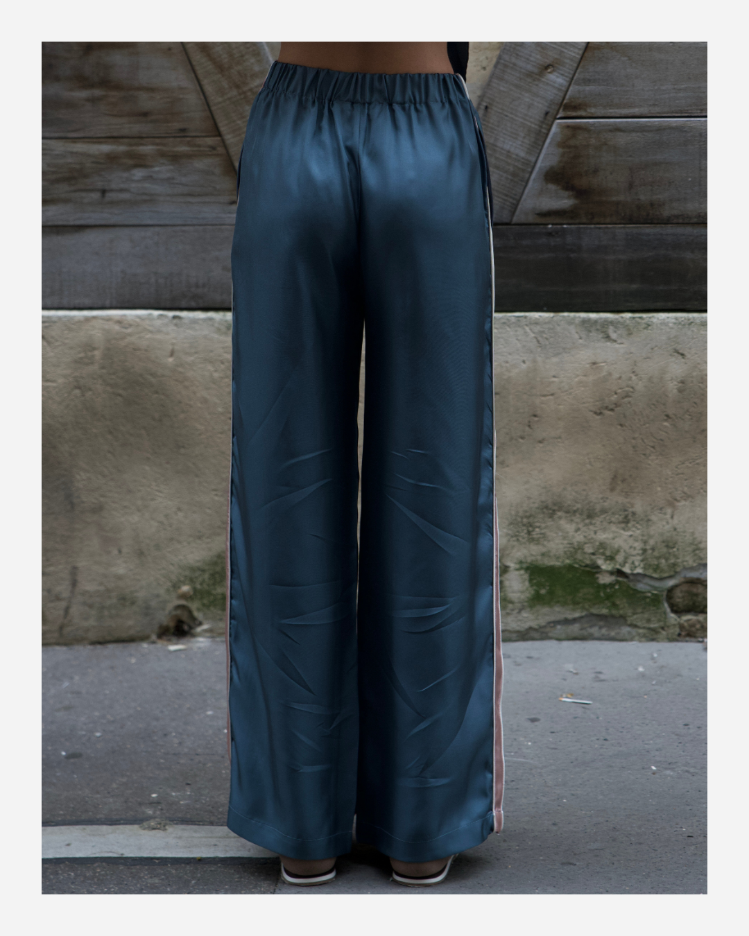 ABBY PANTS IN TEAL BLUE/ROSE