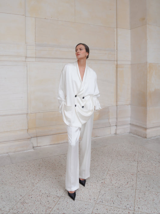 EDEN TROUSERS IN PURE IVORY