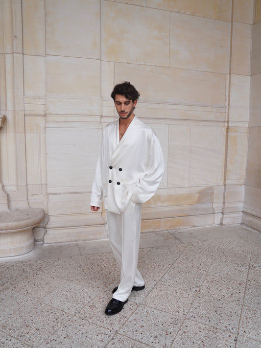 EDEN TROUSERS IN PURE IVORY