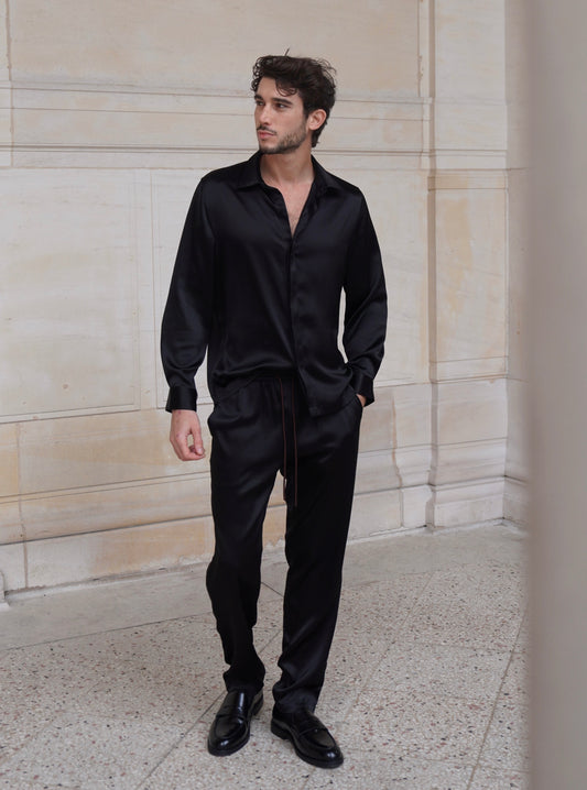 SAVOY SHIRT IN PURE BLACK